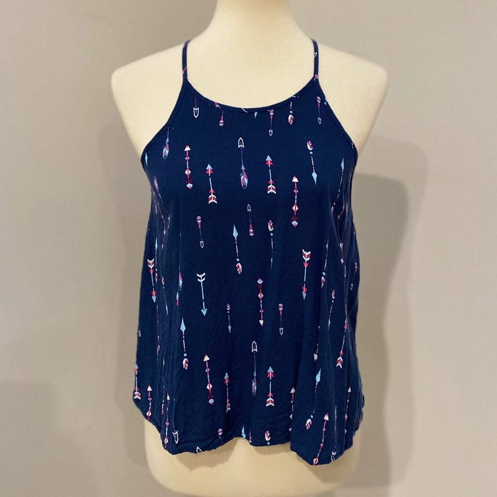 ❄️4 for $20 No Boundaries • Navy Blue Arrow High Neck Tank